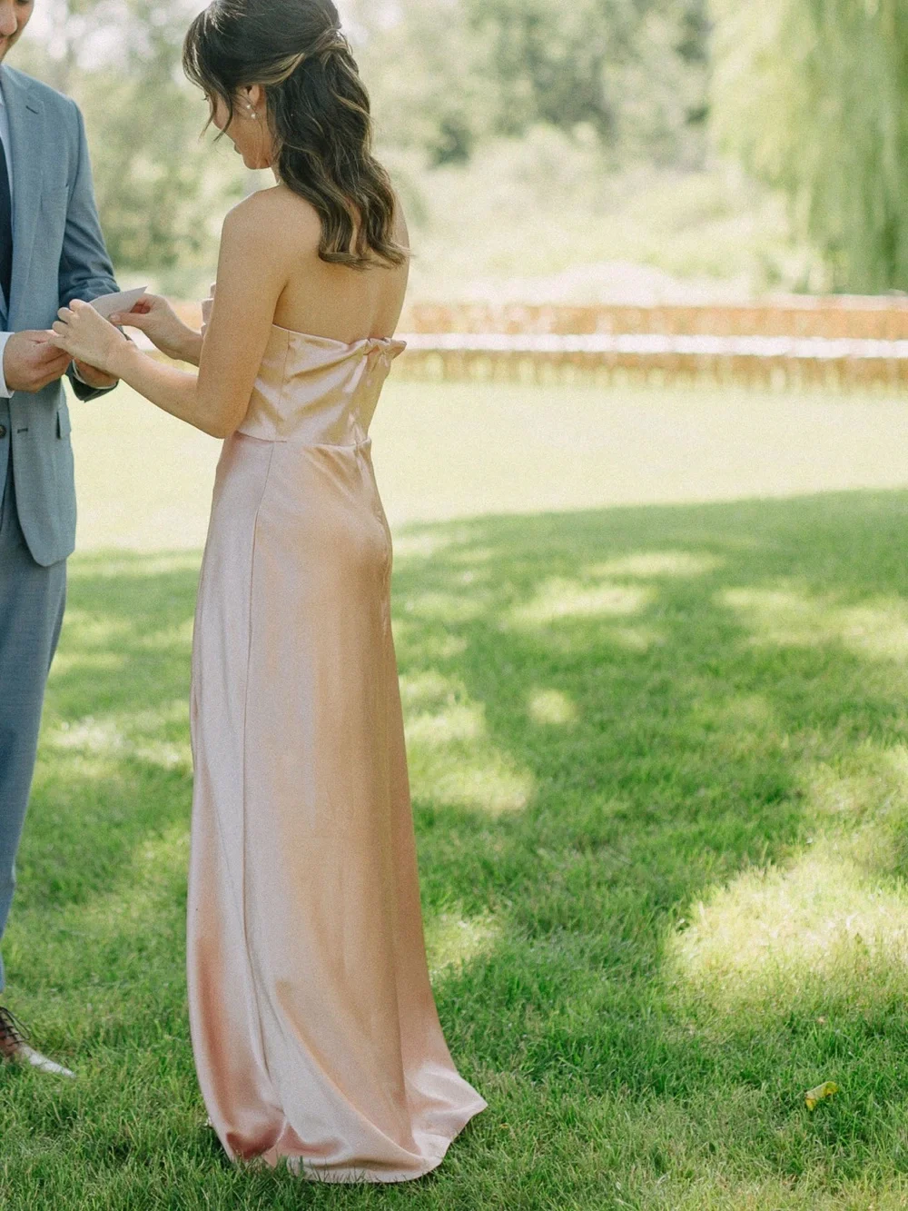 Birdygrey pink strapless dress
